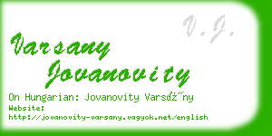 varsany jovanovity business card